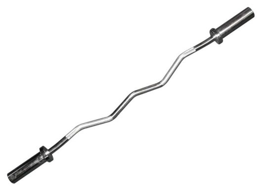 Olympic EZ Curl Barbell with Spring Clips